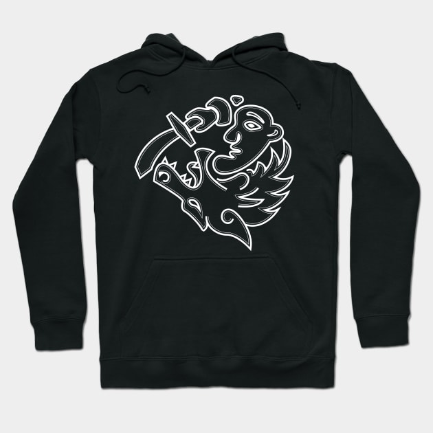 Warrior / Wolf Hoodie by QuickyDesigns